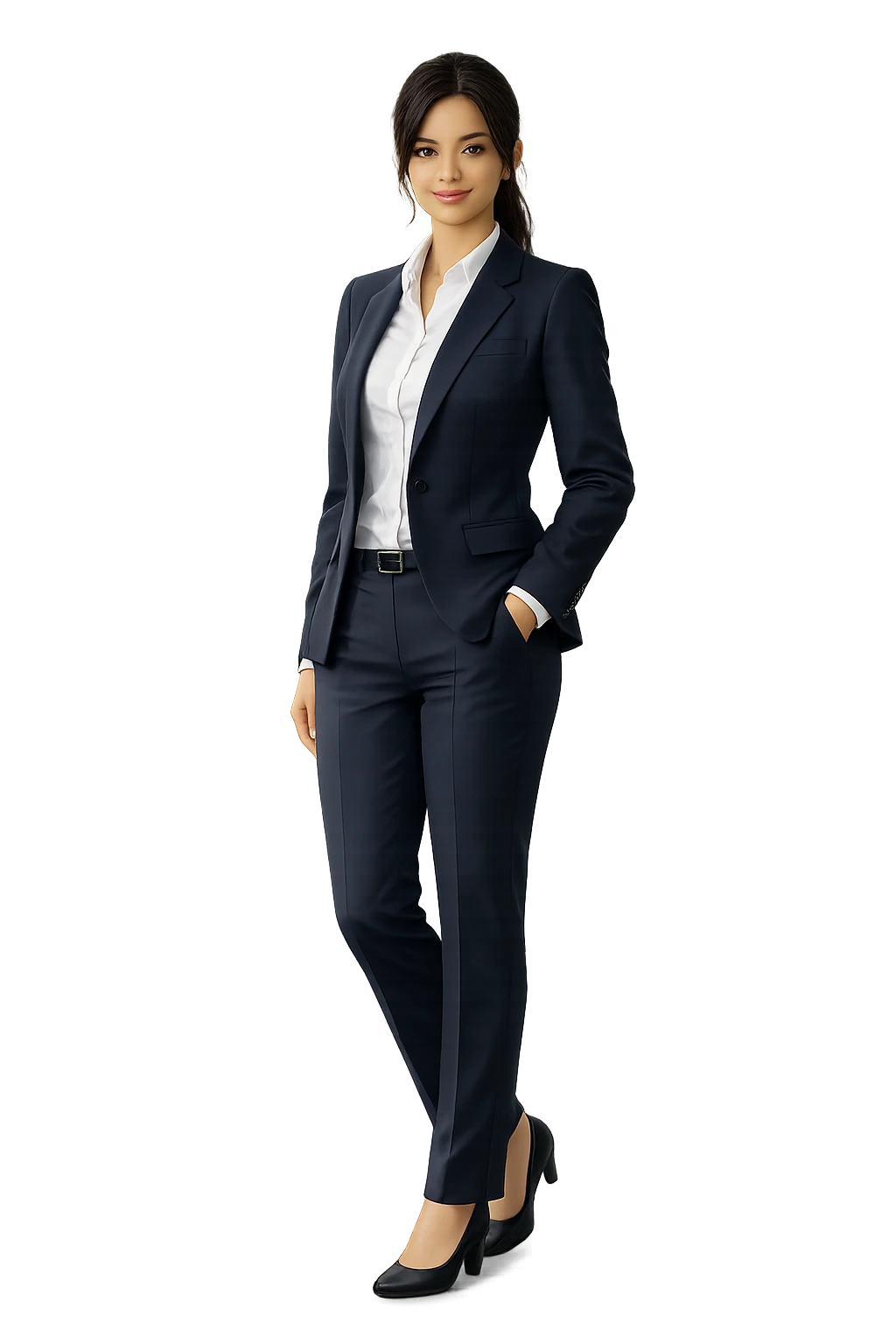 semi-realistic character illustration full-body 2D character modern digital art style clean digital illustration realistic character design professional character